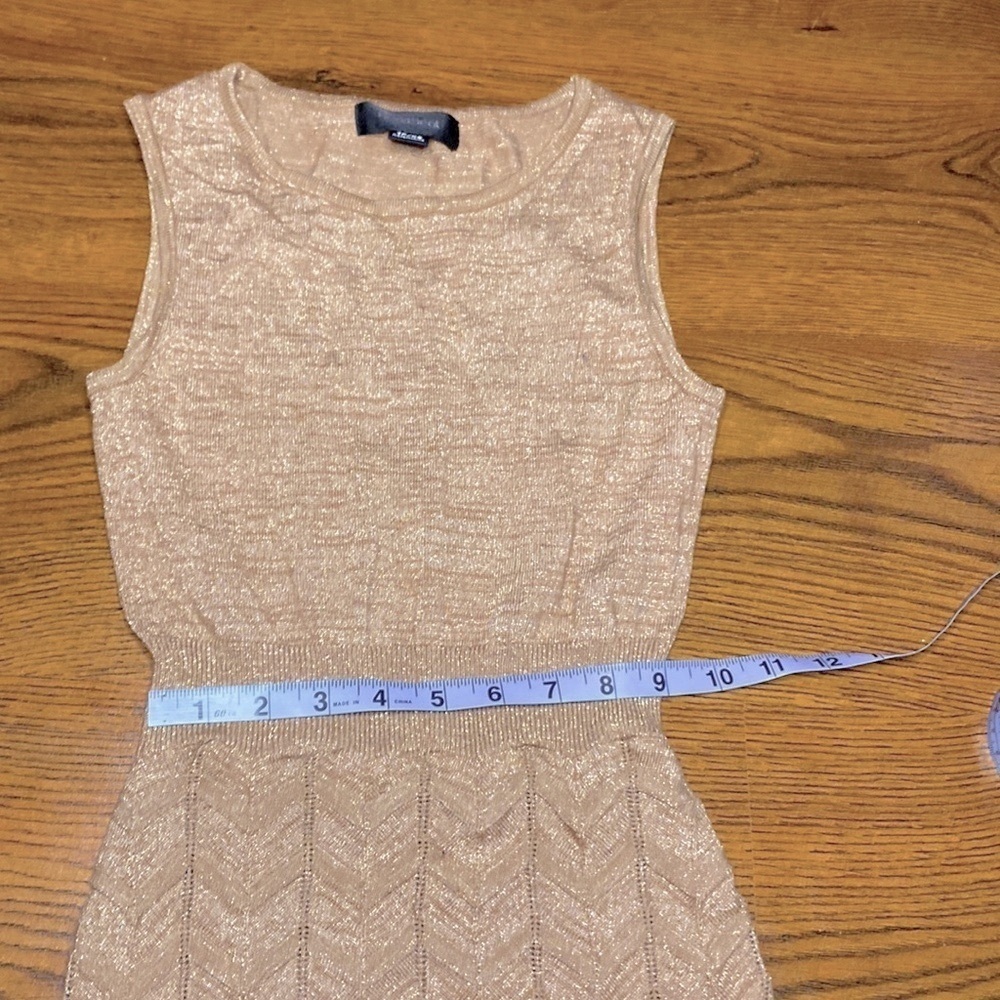 ๐ท Heartbeat ๐ท Glimmering Gold Sleeveless Dress - Picture 3 of 9